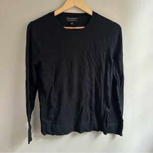 Banana Republic Forever Crew Neck Black Knit Sweater Size Medium